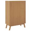 vidaXL Highboard OLDEN Wei&szlig; und Braun 85x43x125 cm Massivholz Kiefer