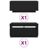 vidaXL TV-Schrankset 2 pcs Schwarz 180 x 35 x 40 cm Holzwerkstoff