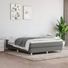vidaXL Boxspringbett mit Matratze Dunkelgrau 140x200 cm Stoff