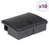 vidaXL Mausefallen 10 Stk. Schwarz 13x10x4 cm