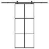 vidaXL Schiebet&uuml;r mit Beschlag 90x205 cm ESG-Glas & Aluminium