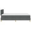 vidaXL Boxspringbett mit Matratze Dunkelgrau 120 x 200 cm Stoff
