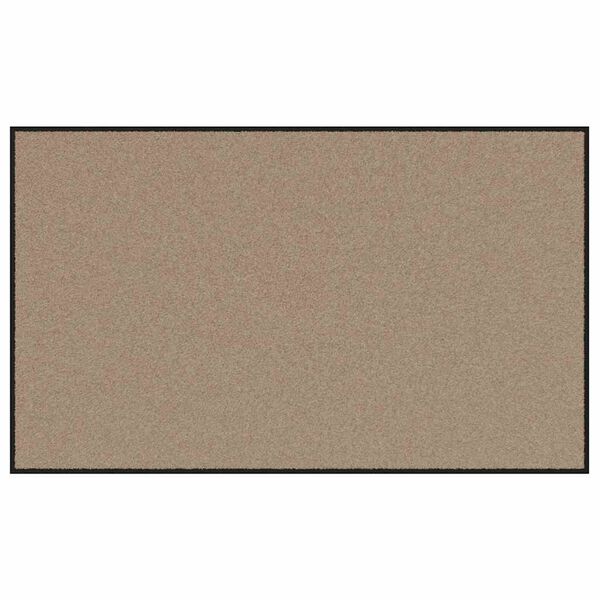 vidaXL Fu&szlig;matte Beige und Schwarz 90 x 150 cm Polypropylen und Vinyl