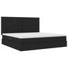 vidaXL Bett mit Stauraum und LED Schwarz 200 x 200 cm Polyester