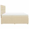 vidaXL Boxspringbett mit Matratze Creme 180x200 cm Stoff