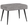 vidaXL Bank mit Knopfheftung Hellgrau 60 x 40 x 45 cm Samt