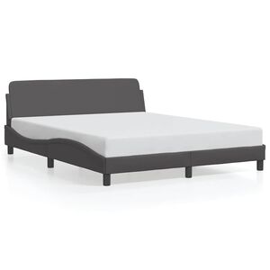 vidaXL Bettgestell "Dover" Grau 160x200 cm Kunstleder
