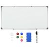 vidaXL Magnetisches Whiteboard Weiß 110x60 cm Stahl
