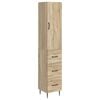 vidaXL Schrankset 2 stk. 33 x 34,5 x 90 cm Holzwerkstoff Sonoma-Eiche