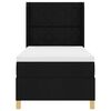vidaXL Boxspringbett mit Matratze Schwarz 90 x 200 cm Stoff