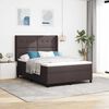 vidaXL Boxspringbett mit Matratze Dunkelbraun 200 x 160 cm Stoff
