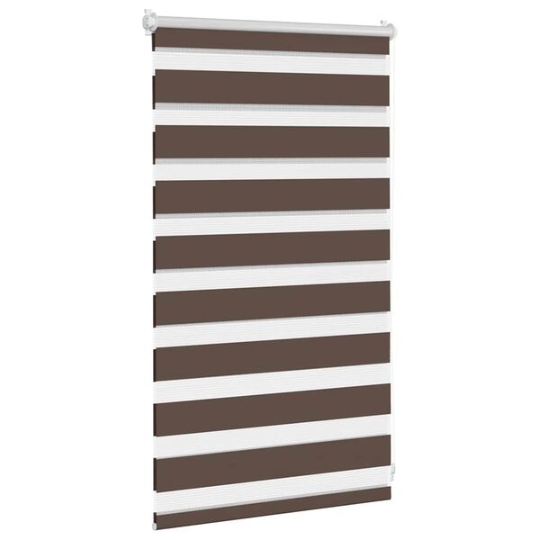 vidaXL Zebra-Rollo 50,9 x 100 cm, Stoffbreite 46,7 cm, Kaffeebraun