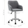 vidaXL Esszimmerst&uuml;hle 4 Stk. Drehbar Hellgrau Stoff