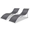 vidaXL Klappbare Sonnenliegen 2 Stk. Aluminium und Textilene