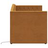 vidaXL Tagesbett mit Matratze USB Braun Samt 90x200 cm