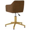 vidaXL Esszimmerst&uuml;hle 2 Stk. Drehbar Braun Samt