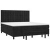 vidaXL Boxspringbett mit Matratze Schwarz 180x200 cm Samt
