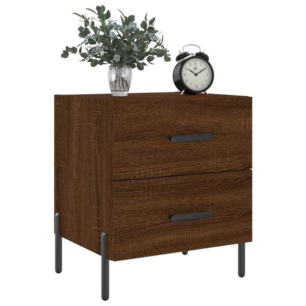 vidaXL Nachttische 2Stk. Braun Eichen-Optik 40x35x47,5cm Holzwerkstoff