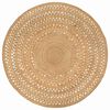 vidaXL Teppich Jute Handgeflochten 180 cm Rund