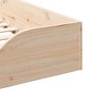 vidaXL Bettrahmen Braun 80 x 200 cm Massives Kiefernholz