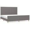 vidaXL Bettgestell ohne Matratze Dunkelgrau 160x200 cm Stoff