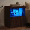 vidaXL Sideboard mit LED-Leuchten Braun Eichen-Optik 60x37x67 cm