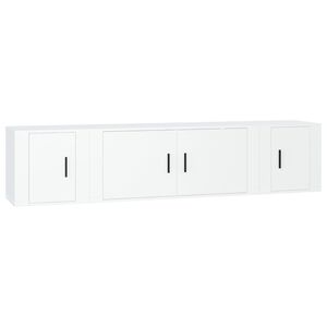vidaXL 3-tlg. TV-Schrank-Set Wei&szlig; Holzwerkstoff
