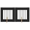 vidaXL Hundetor mit St&auml;ndern 2 pcs Schwarze Eiche 60 x 60 cm