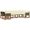 vidaXL Outdoor-Sofagarnitur 7 stk. Natur und Creme