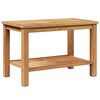vidaXL Couchtisch mit Speicher Braun 70 x 40 x 45 cm Massivholz Teak
