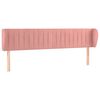 vidaXL Kopfteil mit Ohren Rosa 183x23x78/88 cm Samt