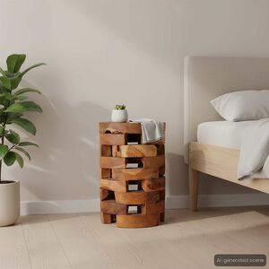 vidaXL Nachttisch 30x30x45 cm Massivholz Teak