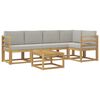 vidaXL Outdoor-Sofagarnitur 6 stk. Wei&szlig; und Hellgrau