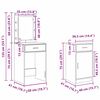 vidaXL Schminktisch mit Tür 2 pcs Grau 50 x 41 x 135 cm Holzwerkstoff