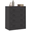 vidaXL Sideboard Schwarz 67x39x83 cm Stahl