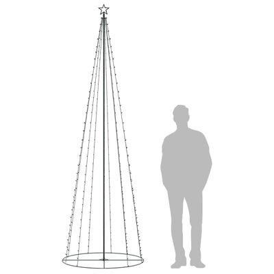 vidaXL Weihnachtsbaum in Kegelform 330 LEDs Warmweiß 100x300 cm