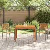 vidaXL Garten Essgruppe 3 pcs Grau Massivholz Akazie