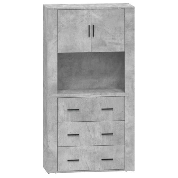 vidaXL Highboard Betongrau Holzwerkstoff
