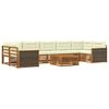 vidaXL Outdoor-Sofagarnitur 8 stk. Natur und Creme