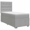 vidaXL Boxspringbett mit Matratze Hellgrau 80 x 200 cm Stoff