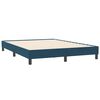 vidaXL Boxspringbett mit Matratze Dunkelblau 140x210 cm Samt
