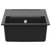 vidaXL Waschbecken Schwarz 780 x 500 mm 80% Quarz und 20% Harz