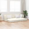 vidaXL Boden-Sofa-Bett 200cm Creme Samt