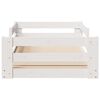 vidaXL Massivholzbett ohne Matratze Weiß 80x200 cm Kiefernholz