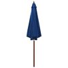 vidaXL Sonnenschirm mit Holz-Mast 300x258 cm Blau