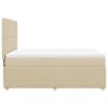 vidaXL Boxspringbett mit Matratze Creme 140x190 cm Stoff