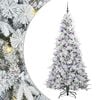 vidaXL K&uuml;nstlicher klappbarer Weihnachtsbaum Wei&szlig; 210 cm PE und PVC