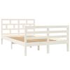 vidaXL Massivholzbett ohne Matratze Weiß 120x200 cm