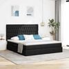 vidaXL Bett mit Stauraum und LED Schwarz 180 x 200 cm Polyester