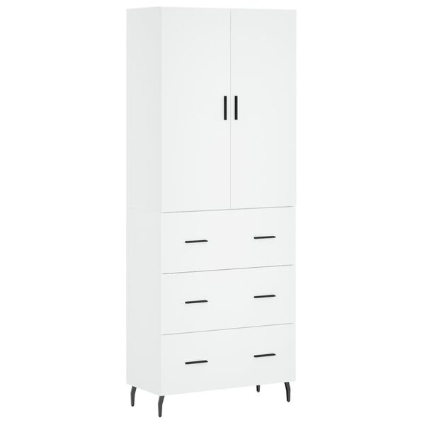 vidaXL Highboard Wei&szlig; 69,5x34x180 cm Holzwerkstoff